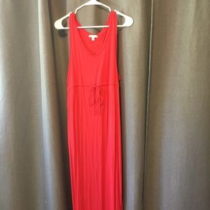 Long Red Gap Maxi
